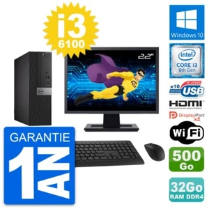 PC DELL 5050 SFF Bildschirm 22 " i3-6100 RAM 32Go Scheibe 500Go HDMI Windows 10 - Bild 1 von 8