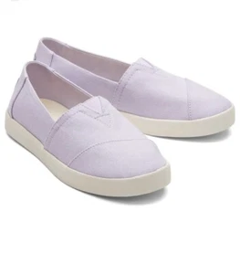 TOMS Women's Avalon Lilac Woven Slip-On Shoes Size 12 - Picture 1 of 13