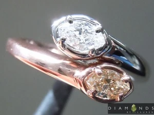 0.48ctw Colorless and Brown Marquise Diamond Ring R9989 Diamonds by Lauren - Picture 1 of 7