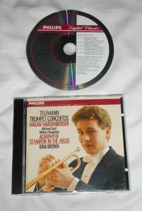 TELEMANN: Trumpet Concertos CD 1988 Philips HAKAN HARDENBERGER - Picture 1 of 2