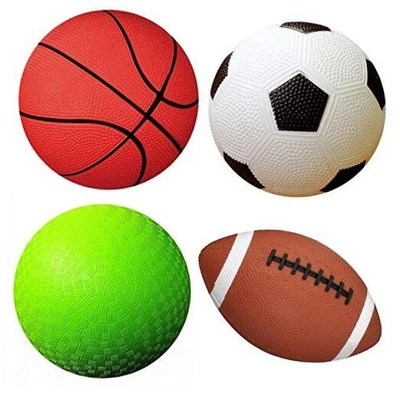  4-Pack Sports Balls for Toddlers & Kids with Pump – 5-Inch Soccer Ball,  - Image 1 of 4