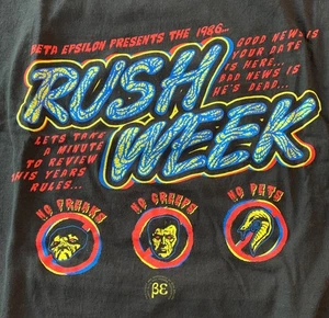 NIGHT OF THE CREEPS  Rush Week Horror Movie T-Shirt NEW Hanes 2XL Zobie Fright - Picture 1 of 2