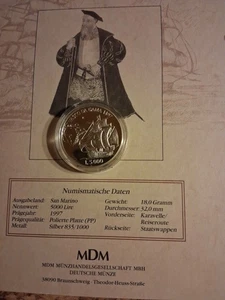 Verkaufe Silbermünze MDM (PP) - Bild 1 von 2