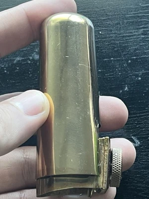 Vintage Otto Link Super Early Babbitt Tone Master Saxofone Tenor Ligadura e Boné - Imagem 1 de 4