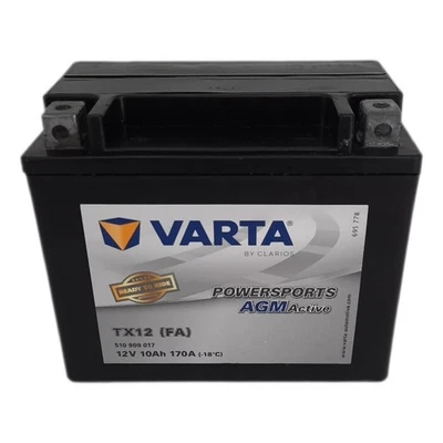 VARTA Motorradbatterie 10 Ah / 170 A Powersports Active AGM - Lange Lebensdauer, - Bild 1 von 4