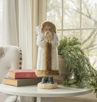 Ragon House Christmas 14.5" Furry White Belsnickle Santa Figurine NEW - Image 1 of 2