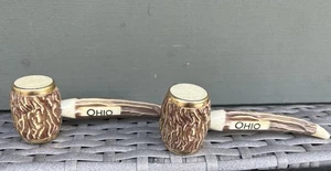 "Pipa de mazorca de maíz tallada coctelera de sal y pimienta vintage 6"" x 2"" OHIO" - Imagen 1 de 6