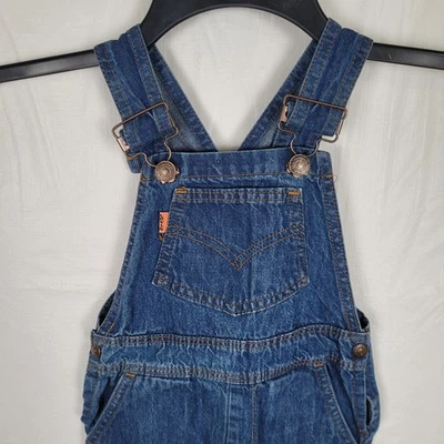 Vintage 1980s Levi’s Orange Tab Denim Overalls 3T Toddler Unisex Youth - Image 1 of 4