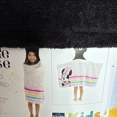 Toalla envolvente de baño de playa con capucha Disney Minnie Mouse 25" x 50" rosa The Big One Foto 1 de 4