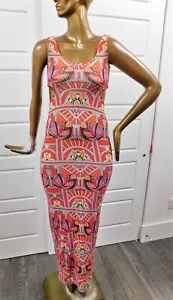 Maxi abito lungo senza maniche multi corto rosso Mara Hoffman tg XS - Foto 1 di 6