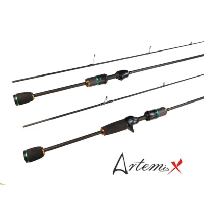 Caña de pescar giratoria ArtemisX 6'6''1-6 lb acción rápida UL fundición carbono caña de trucha Foto 1 de 4