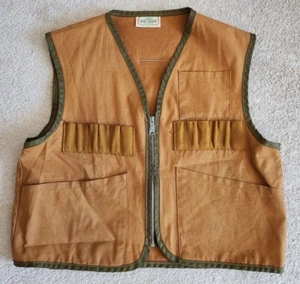 Vintage SafTbak Hunting Vest Brown Size M-L (?) Pride Zipper - Picture 1 of 6