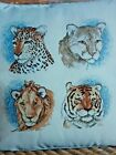 5485]X Stitch Chart-4 Big Cat Portraits, Tiger Leopard Lion Panther