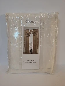 Tex Style Glamour Home Fashions P-671 Ivory Curtain Panel 84"L × 54"W - Picture 1 of 2