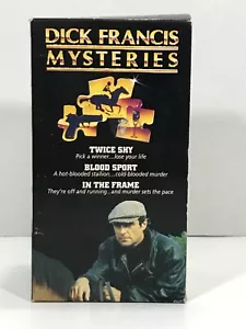 Dick Francis Mysteries 3 Tape Set VHS Twice Shy Blood Sport In The Frame B - Picture 1 of 3