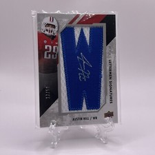 2015 Upper Deck Rookie Letterman Signatures Patch 17/50 Austin Hill Army