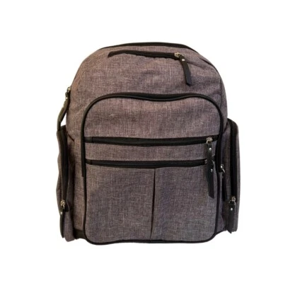 Bolsa de pañales mochila BB Gear correas ajustables para el hombro y asa unisex gris Foto 1 de 4