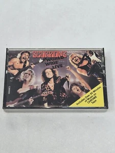 VTG 1985 SCORPIONS "WORLD WIDE LIVE" CASSETTE MERCURY 824 344-4 M-1 NEW SEALED - Foto 1 di 3