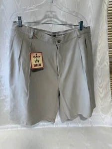 TOMMY BAHAMA MENS CASINO DECK SHORTS 100 % SILK LIGHT TAN NEW WITH TAGS SZ 40 - Picture 1 of 6