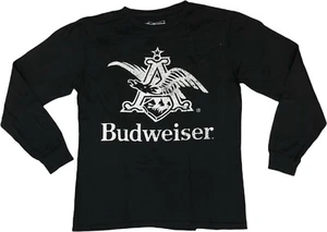 Budweiser Long Sleeve Men's T-Shirt Black PICK YOUR SIZE - Picture 1 of 2