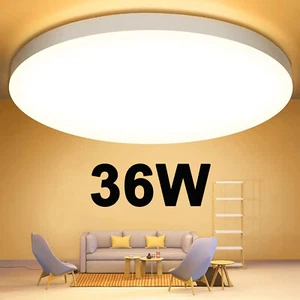 36W LED Deckenlampe Ultraflach Panel Deckenleuchte Warmweiß Küche Bad Wohnzimmer - Bild 1 von 14