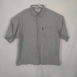 Columbia Con Botones Para Hombre XL Cuadros Verde Manga Corta  - Imagen 1 de 8