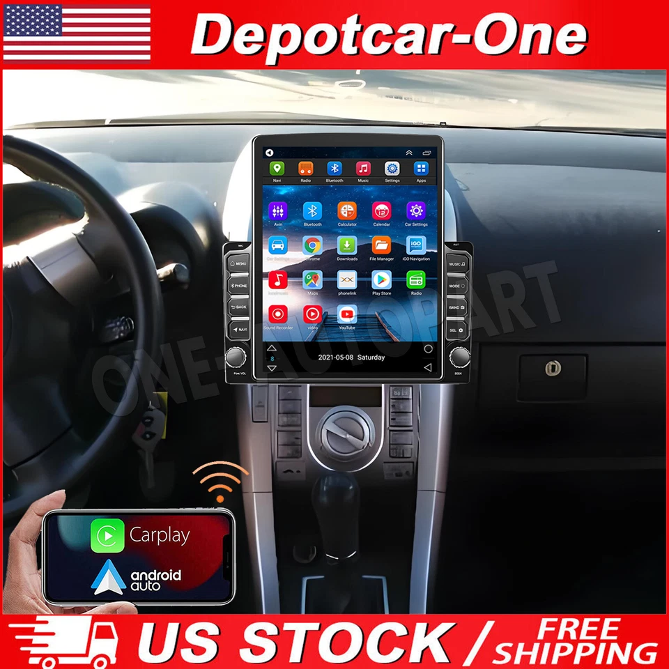 Radio estéreo para automóvil Android 13 CarPlay GPS navegación por satélite + cámara para Scion tC 2005-2010 Foto 1 de 4