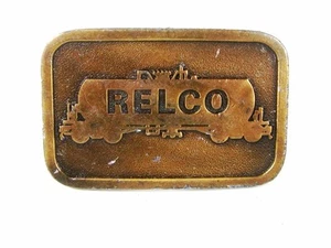 1960's-70's RELCO Locomotives Brass Belt Buckle By HIT LINE USA 72816 - Picture 1 of 3