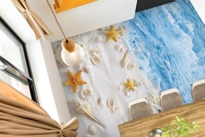 3D Sea Wave Starfish G1188 Floor WallPaper Murals Wall Print Decal AJ Honey 2023 - Picture 1 of 5