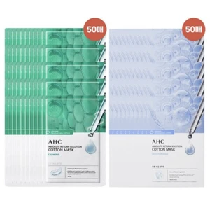 AHC Absolute Return Solution Cotton Face Mask Pack Moisture 50EA Calming 50EA - Picture 1 of 10