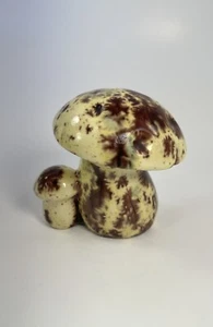 Vintage MCM Stoneware Mushroom Pottery Splatter Pattern - Picture 1 of 12
