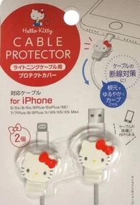 CUTE 2pc Set Hello Kitty Cable Protector Cell Phone Accessories For iPhone USA - Picture 1 of 5