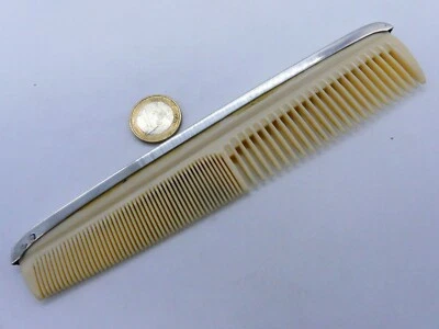 TRES GRAND PEIGNE EN BAKELITE ET ARGENT MASSIF MINERVE - Photo 1/4