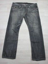 True Religion Men's Designer Jeans - Ricky Super T USA Straight 43x33.5 Black 