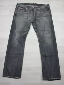 True Religion Men's Designer Jeans - Ricky Super T USA Straight 43x33.5 Black  - Picture 1 of 11