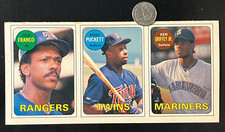 1990 Ken Griffey Jr., Franco, Puckett # 37,38,39. Baseball cards magazine strip