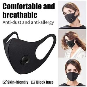 New Face Mask Air Flow Valve Breathable Reusable Washable Face Safety Protection - Picture 1 of 8