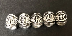 5 X 5-5.9mm Beard/Hair Beads Gunmetal Antique Style Norse viking Dreadlock Bead - Picture 1 of 1