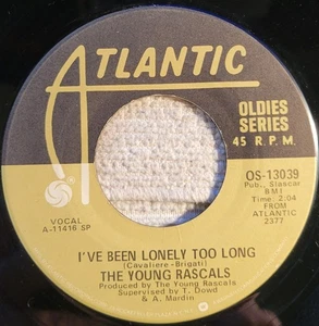 The (Young)Rascals "I've Been Lonely Too Long /A Beautiful Morning" reissue wVG+ - Imagen 1 de 3