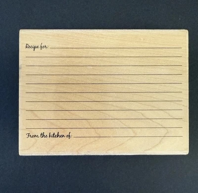 Tarjeta de receta Stampabilities OR1030 sello de goma 2007 Foto 1 de 4