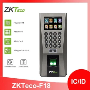 Neu ZKTeco F18 TCP/IP biometrischer Fingerabdruck Zeiterfassung Tür Zugangskontrolle - Bild 1 von 19