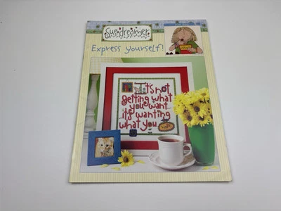 Leisure Arts Sue Dreamer Express Yourself Counted Cross Stitch Pattern 2R - Image 1 of 3