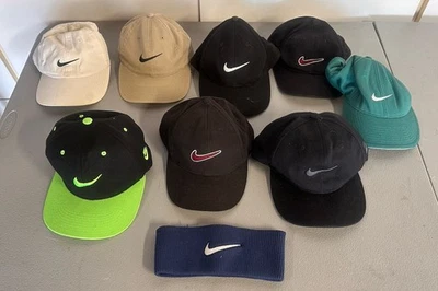 De colección Nike SnapBack Correa Trasera Ajustada Diadema Sombrero Gorra Lote De 9 Foto 1 de 2