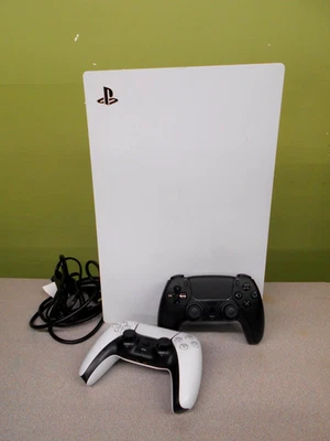 LOOK!! Sony PlayStation 5 Original Digital Edition Console with 2 Controllers - Image 1 of 4