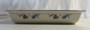 Lenox Chinastone Poppies On Blue 13” Rectangular Baker Casserole USA - Picture 1 of 14