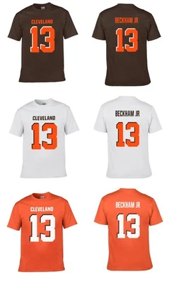 CAMISETA CAMISETA ODELL BECKHAM JR #13 BROWNS TEAM LOGOTIPO PERSONALIZADO NOMBRE Y NÚMERO DEL JUGADOR Foto 1 de 4