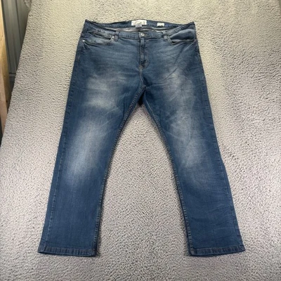 Paper Denim & Cloth Jeans Mens 42x30 Blue Dark Wash Cotton Stretch Straight Fit - Image 1 of 4