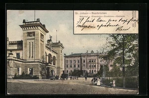 AK St. Johann-Saarbrücken, Bahnhof und Eisenbahn-Direktions-Gebäude 1903  - Picture 1 of 2