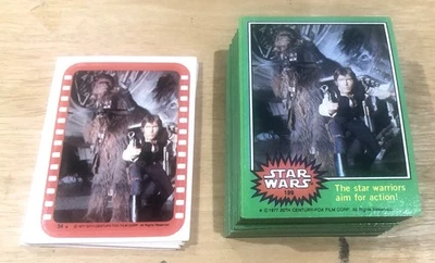 De colección 1977 Star Wars Serie 4 Comp. con comp. Juego de 11 pegatinas + tarjeta ERROR RARO  Foto 1 de 4