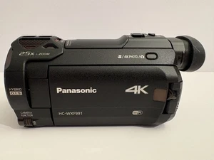 Panasonic 4K Video Camera Camcorder Model: HC-WXF991K. Used once! Pristine!  - Picture 1 of 17